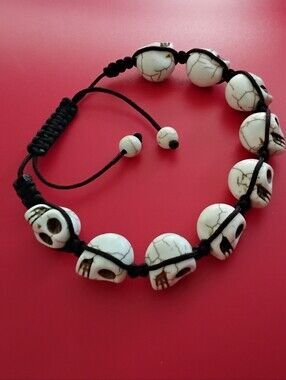Natural Bone Look Skull Bracelet